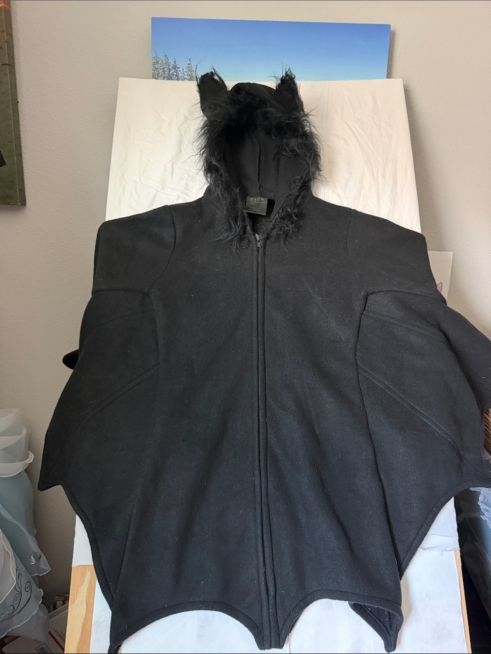 Leg Avenue Black Bat Cape Hoodie Costume
